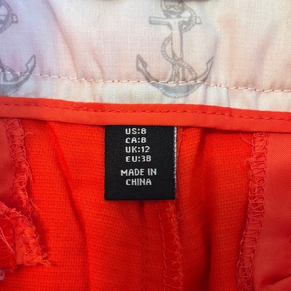 Willi Smith Poppy Red Boot Cut Pants Size 8 EUC - Picture 6 of 11